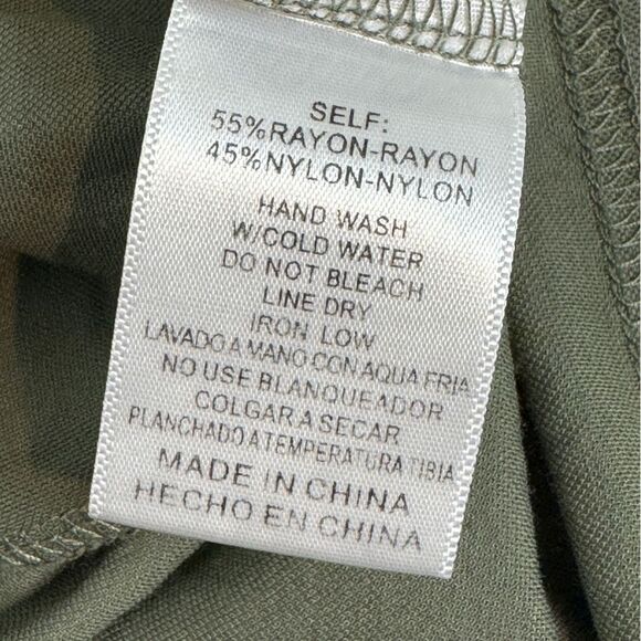 Listicle Khaki Green Floral Appliqué Cami M - Picture 9 of 9